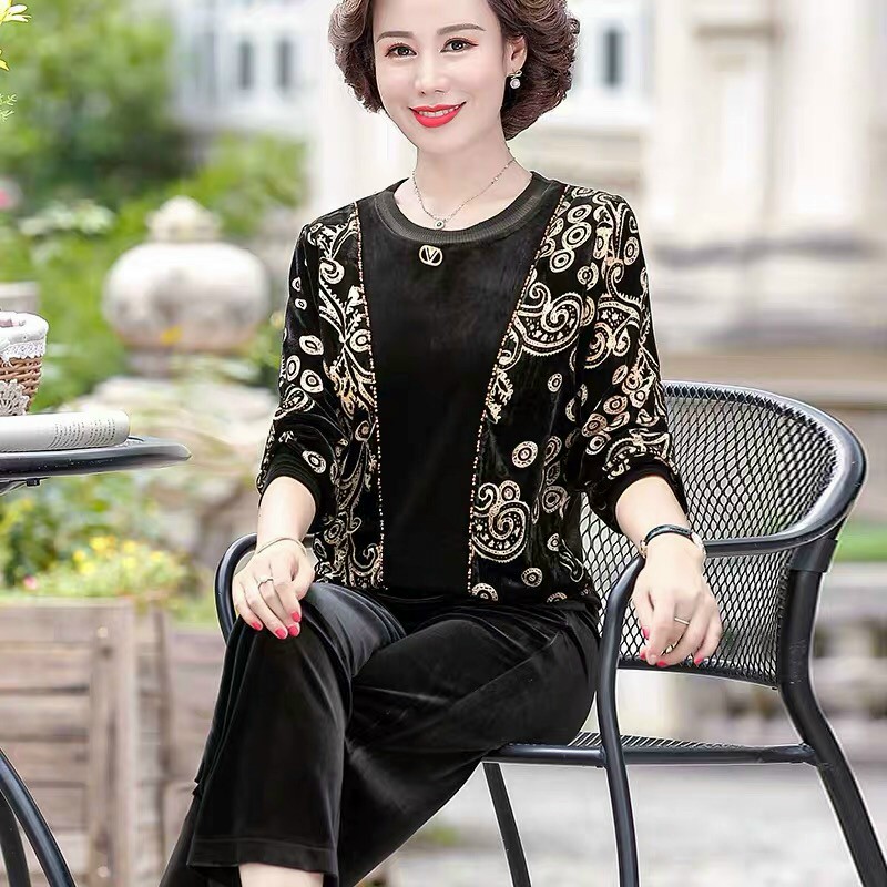 Set Nhung Đính Đá  Phối Họa Tiết - BTN88